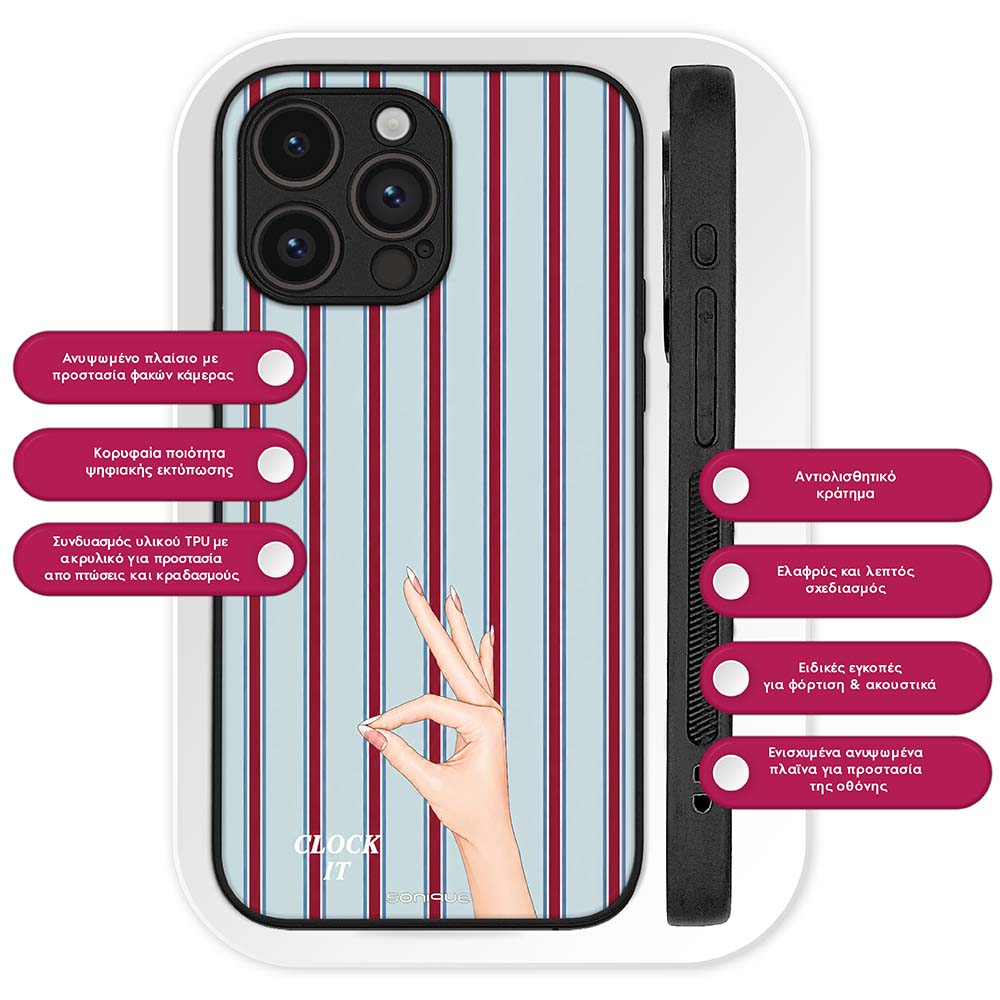 Θήκη Sonique Stripe Stories Series για Nothing Phone 3a Pro Clock It