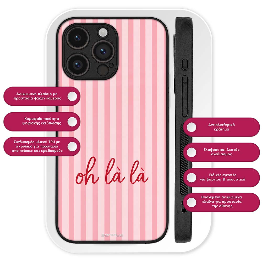 Θήκη Sonique Stripe Stories Series για Nothing Phone 3a Pro Oh La La – Ροζ