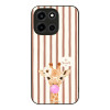 Θήκη Sonique Stripe Stories Series  για OnePlus Nord 6 5G Καφέ - Καμηλοπάρδαλη με Τσιχλόφουσκα
