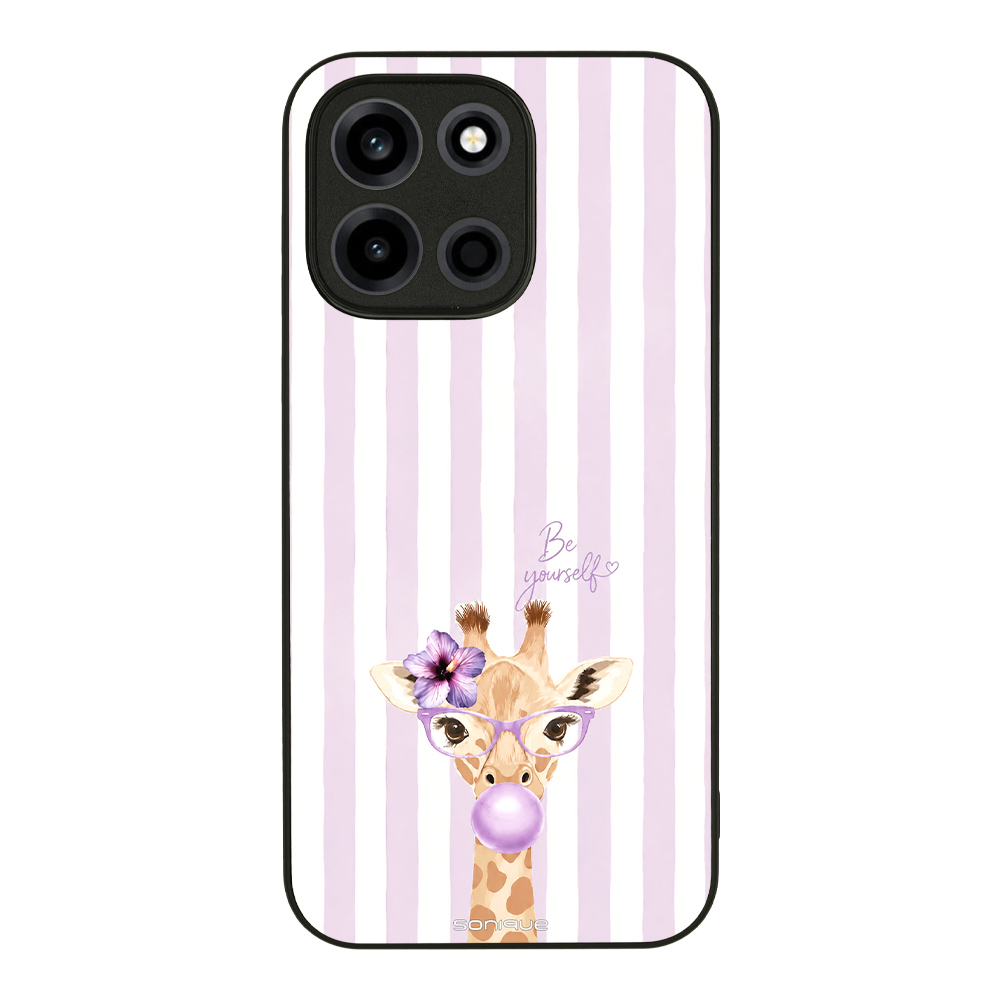 Θήκη Sonique Stripe Stories Series  για OnePlus Nord 6 5G Λιλά- Καμηλοπάρδαλη με Τσιχλόφουσκα