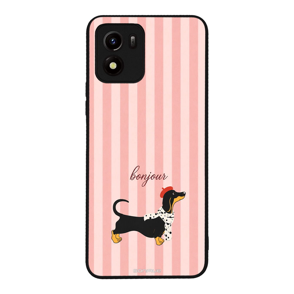 Θήκη Sonique Stripe Stories Series για VIVO Y01 4G Bonjour Puppy