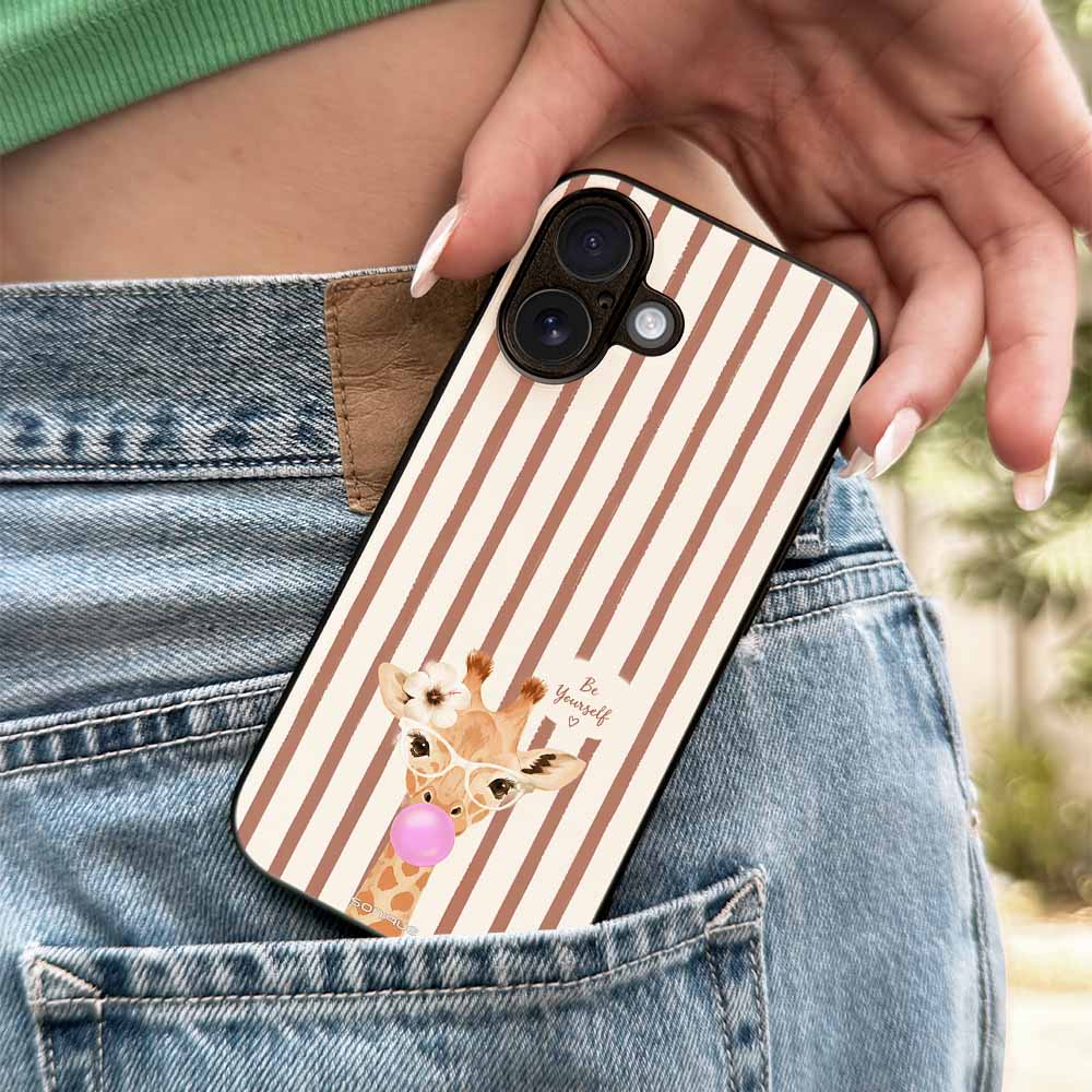 Θήκη Sonique Stripe Stories Series για VIVO Y35 4G / VIVO Y22 / VIVO Y22S Καφέ - Καμηλοπάρδαλη με Τσιχλόφουσκα