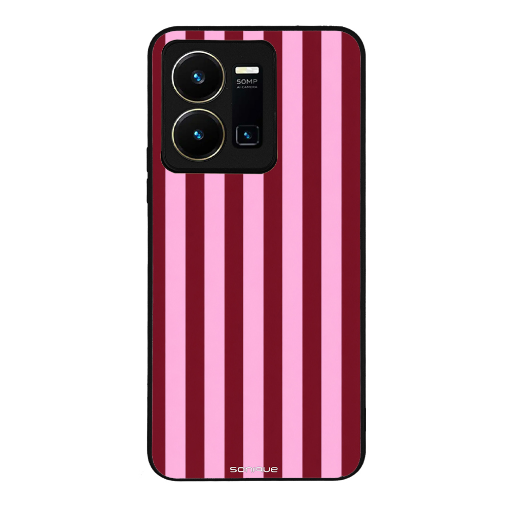 Θήκη Sonique Stripe Stories Series για VIVO Y35 4G / VIVO Y22 / VIVO Y22S Ρίγες Ροζ – Κόκκινο