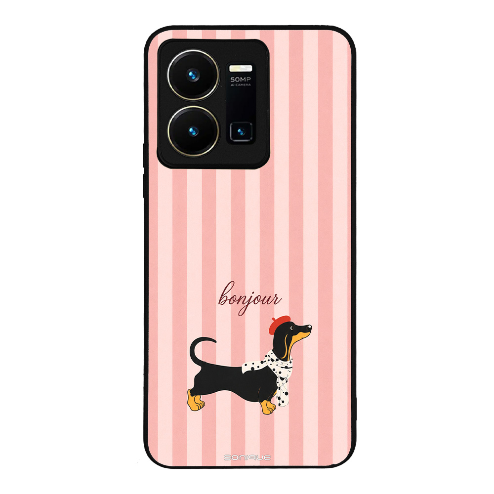 Θήκη Sonique Stripe Stories Series για VIVO Y35 4G / VIVO Y22 / VIVO Y22S Bonjour Puppy