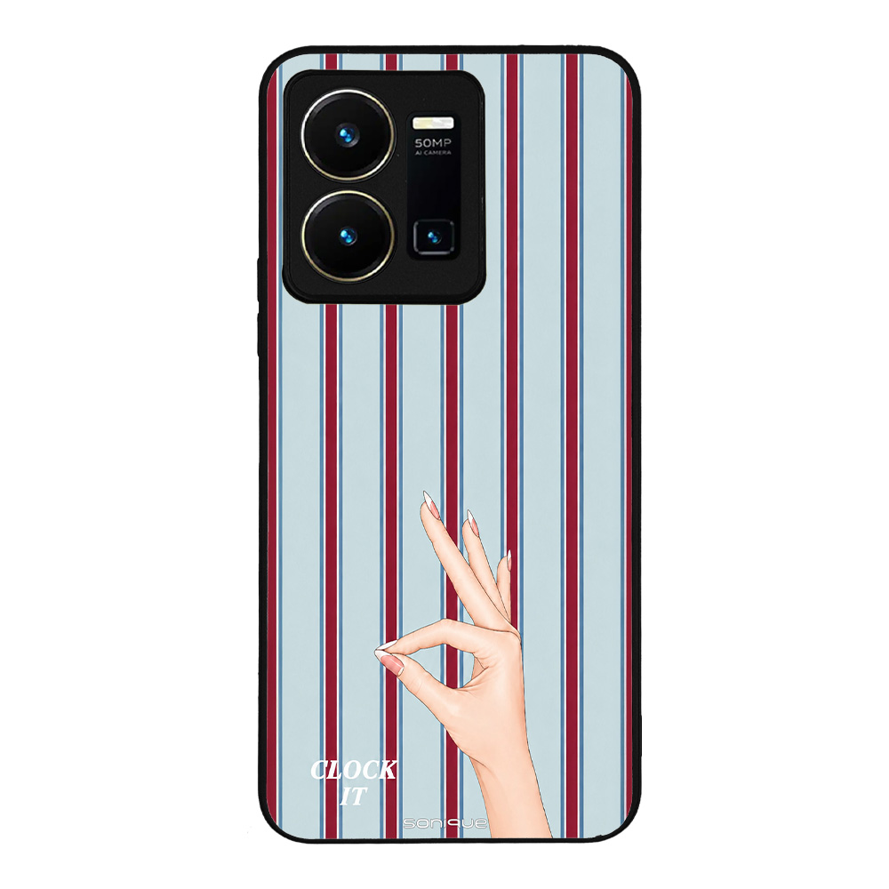 Θήκη Sonique Stripe Stories Series για VIVO Y35 4G / VIVO Y22 / VIVO Y22S Clock It