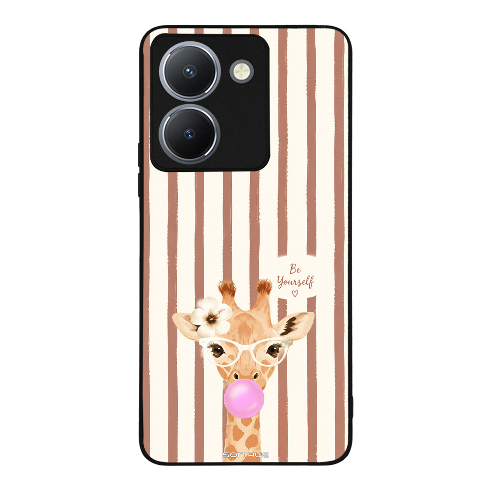 Θήκη Sonique Stripe Stories Series για VIVO Y36 4G / VIVO Y36 5G / VIVO Y27 5G / VIVO Y27s Καφέ - Καμηλοπάρδαλη με Τσιχλόφουσκα