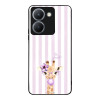 Θήκη Sonique Stripe Stories Series για VIVO Y36 4G / VIVO Y36 5G / VIVO Y27 5G / VIVO Y27s Λιλά- Καμηλοπάρδαλη με Τσιχλόφουσκα
