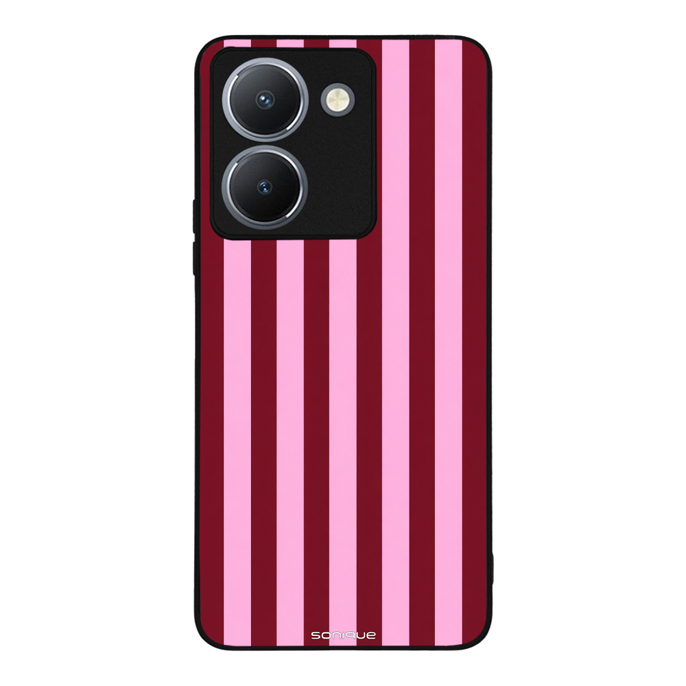 Θήκη Sonique Stripe Stories Series για VIVO Y36 4G / VIVO Y36 5G / VIVO Y27 5G / VIVO Y27s Ρίγες Ροζ – Κόκκινο