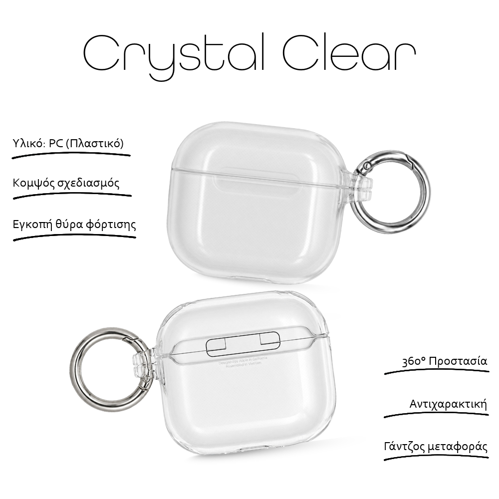 Θήκη Sonique Crystal Clear για AirPods 4 Διάφανο