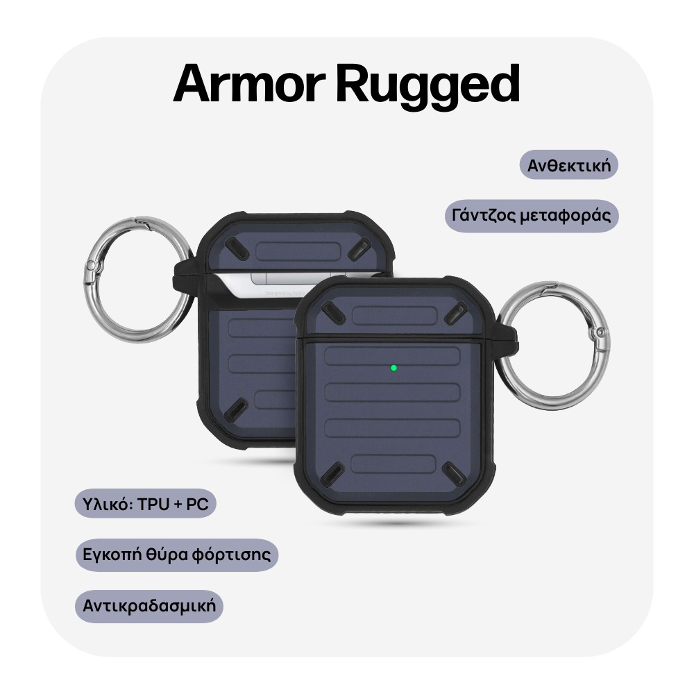 Θήκη Sonique Armor Titan για AirPods 1/2 Μπλέ