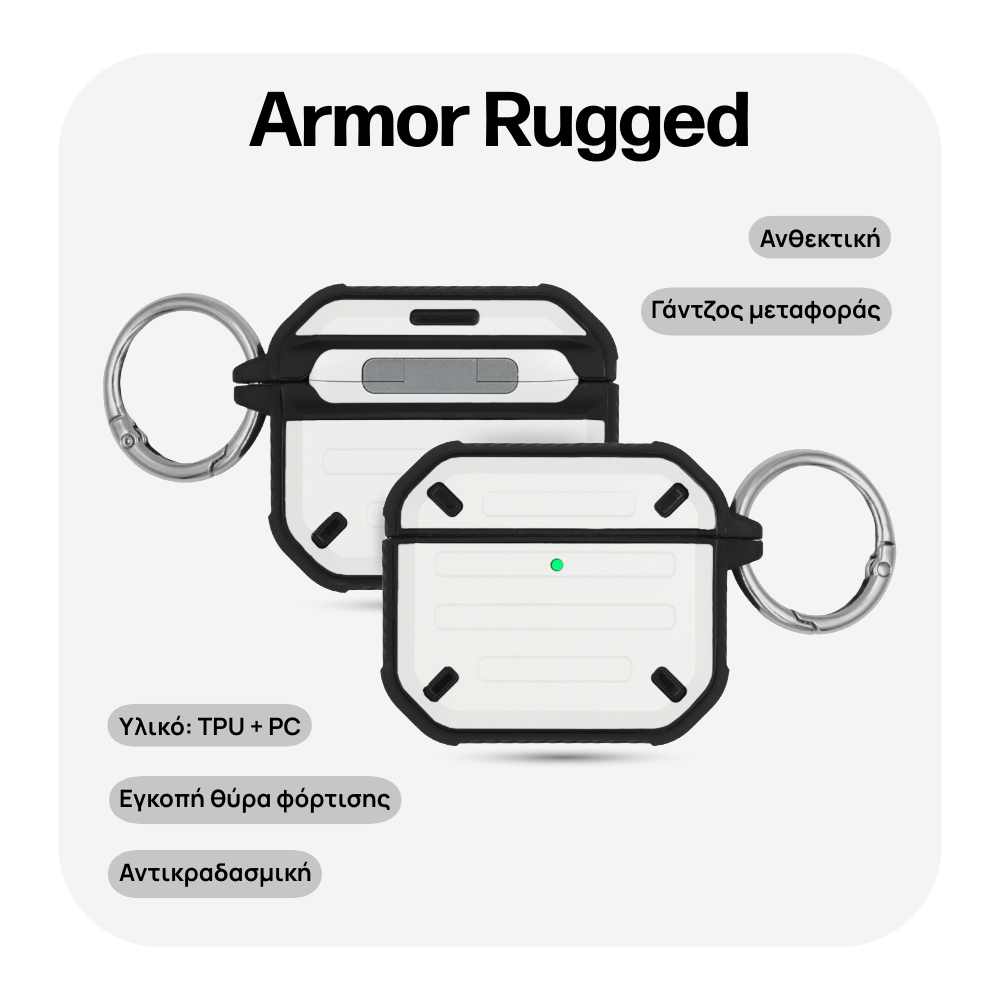 Θήκη Sonique Armor Titan για AirPods 3 Λευκό