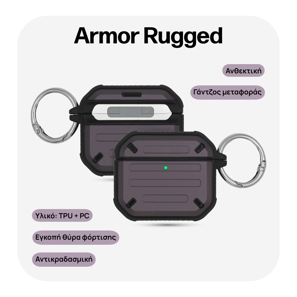 Θήκη Sonique Armor Titan για AirPods 3 Μωβ