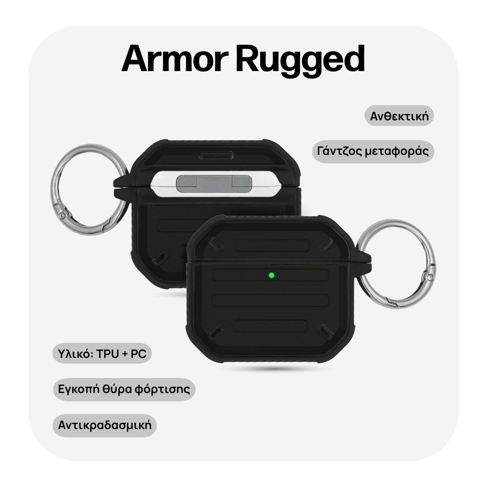 Θήκη Sonique Armor Titan για AirPods 3 Μαύρο 01