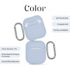 Θήκη Σιλικόνης Sonique Color για AirPods 1/2 Γαλάζιο