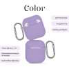 Θήκη Σιλικόνης Sonique Color για AirPods 1/2 Λιλά
