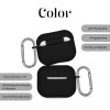 Θήκη Σιλικόνης Sonique Color για AirPods 4 Μαύρο