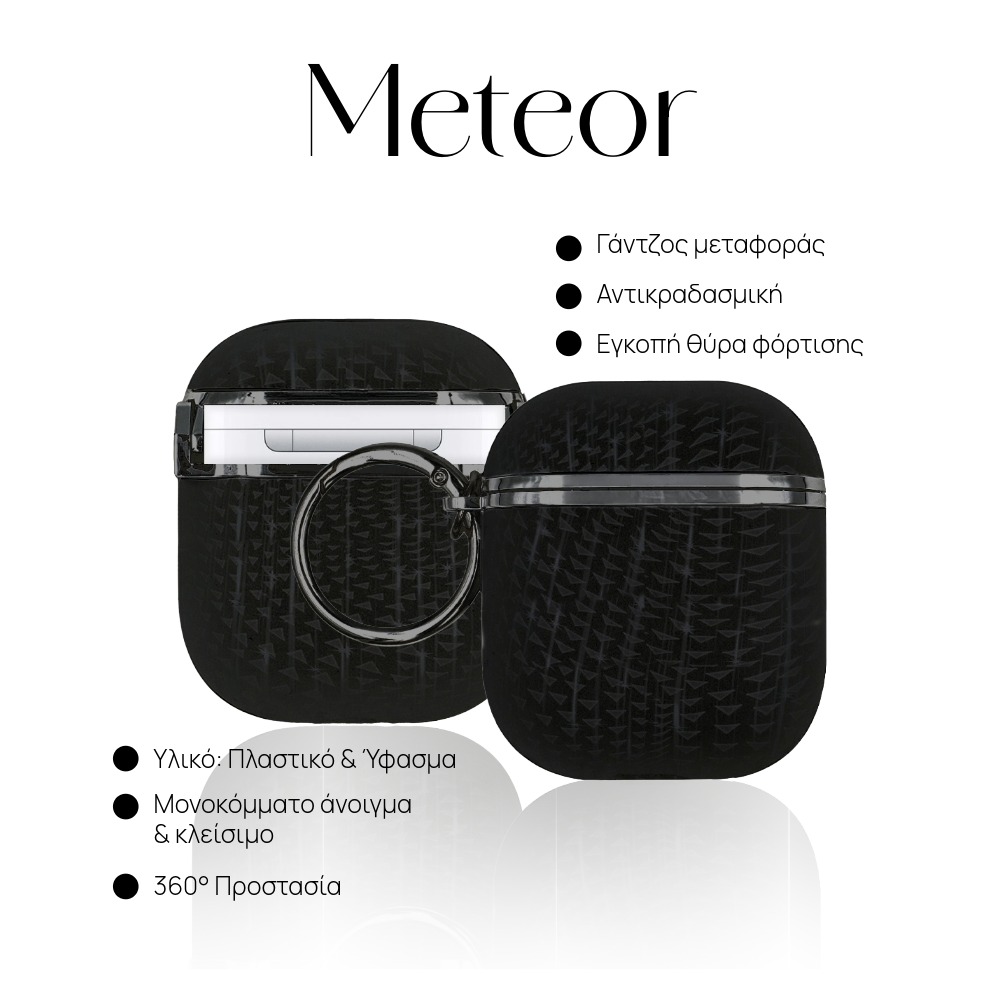 Θήκη Sonique Meteor για AirPods 1/2 Μαύρο