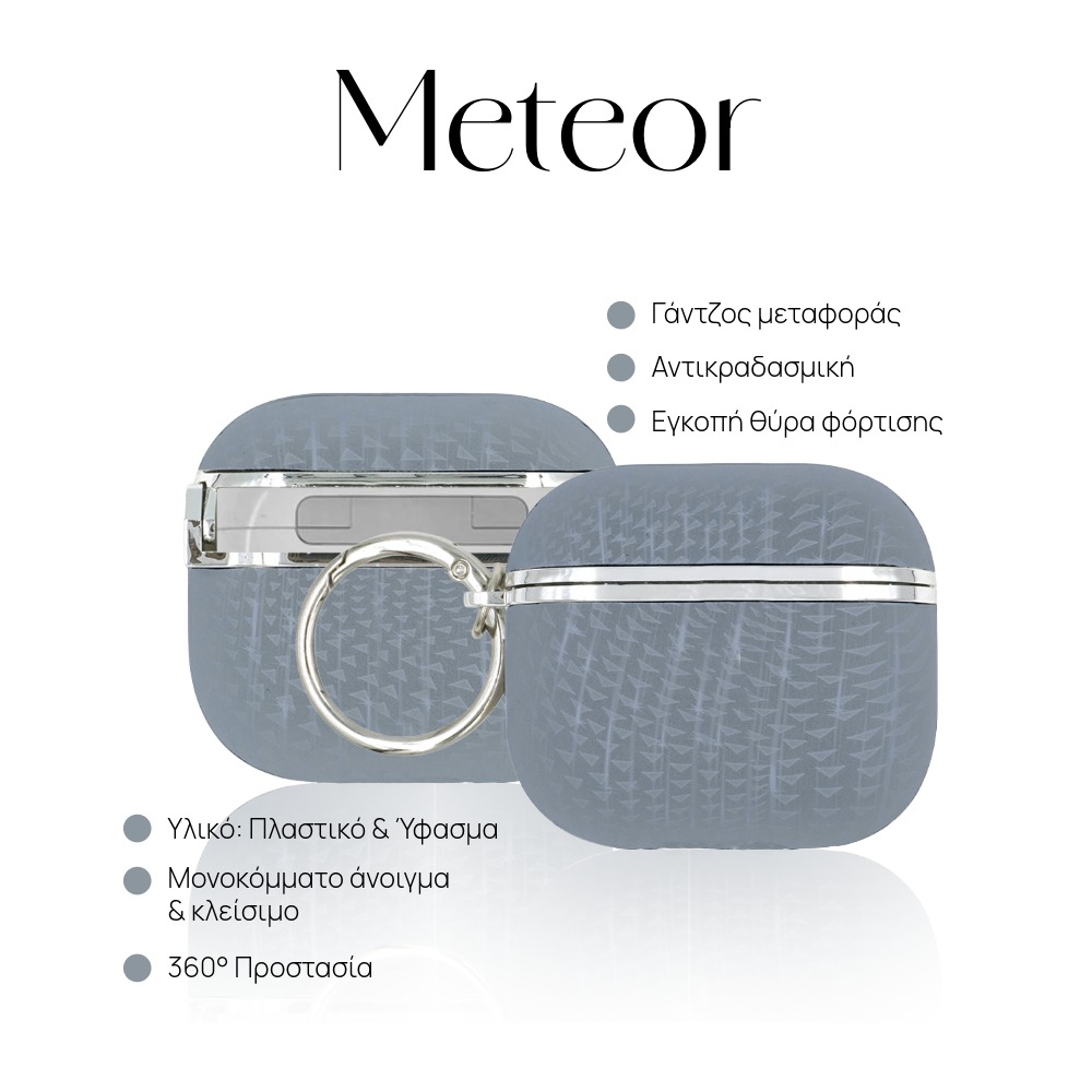Θήκη Sonique Meteor για AirPods 4 Μπλε Γκρι