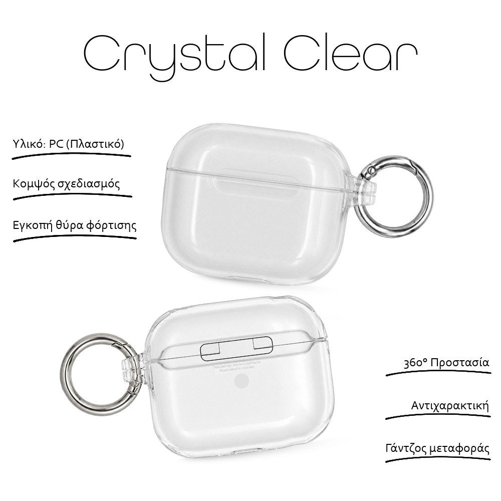 Θήκη Sonique Crystal Clear για AirPods Pro Διάφανο