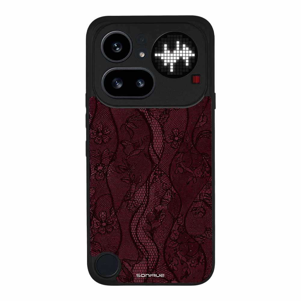 Θήκη Sonique DIVA Series για Nothing Phone 4a Pro Βουργουνδί Δαντέλα