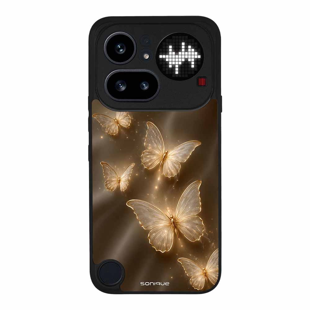 Θήκη Sonique DIVA Series για Nothing Phone 4a Pro Χρυσές Πεταλούδες