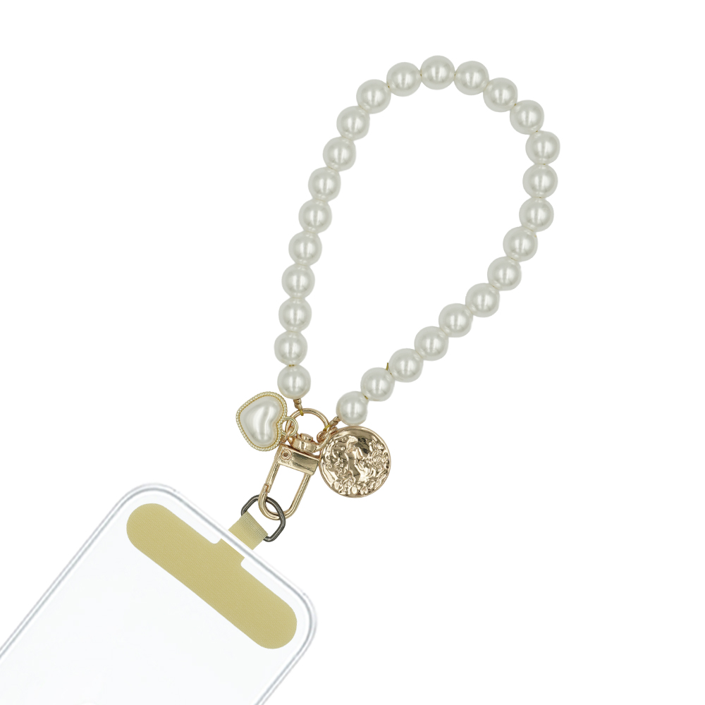 Βραχιόλι Λουράκι Sonique Pearl Charm από Γυαλί &amp; Μέταλλο 26cm για Κινητό Design 3