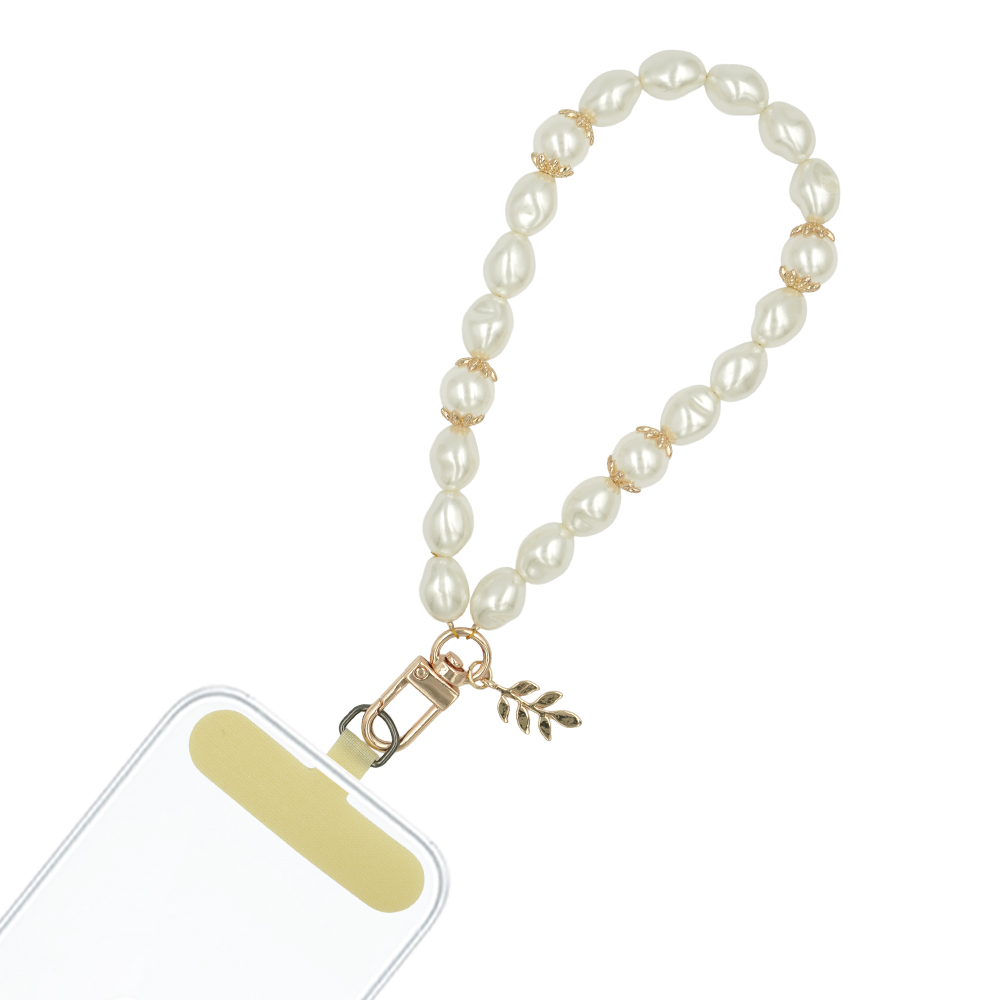 Βραχιόλι Λουράκι Sonique Pearl Charm από Γυαλί &amp; Μέταλλο 26cm για Κινητό Design 1