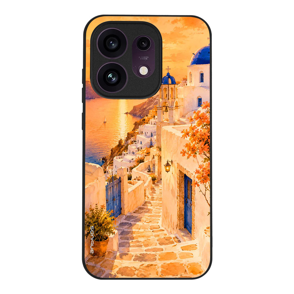 Θήκη SoniqueGreek Island Muse Series για Oppo Reno16 5G Ηλιοβασίλεμα στην Οία