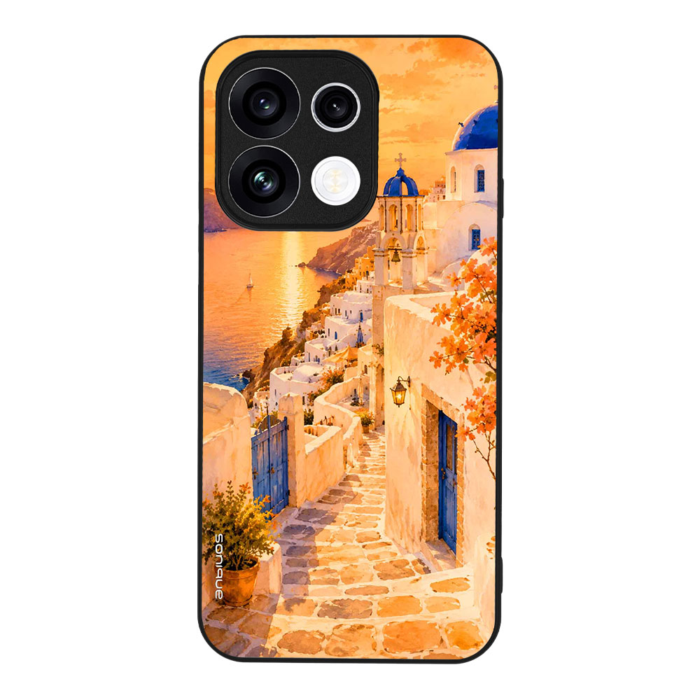 Θήκη SoniqueGreek Island Muse Series για Oppo Reno16 F 5G / Oppo Reno16 FS 5G Ηλιοβασίλεμα στην Οία