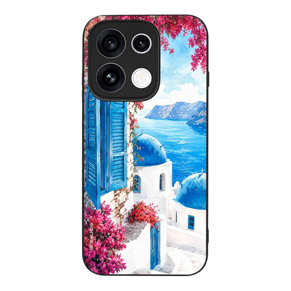 Θήκη SoniqueGreek Island Muse Series για Oppo Reno16 Pro 5G Σαντορινό Γαλάζιο