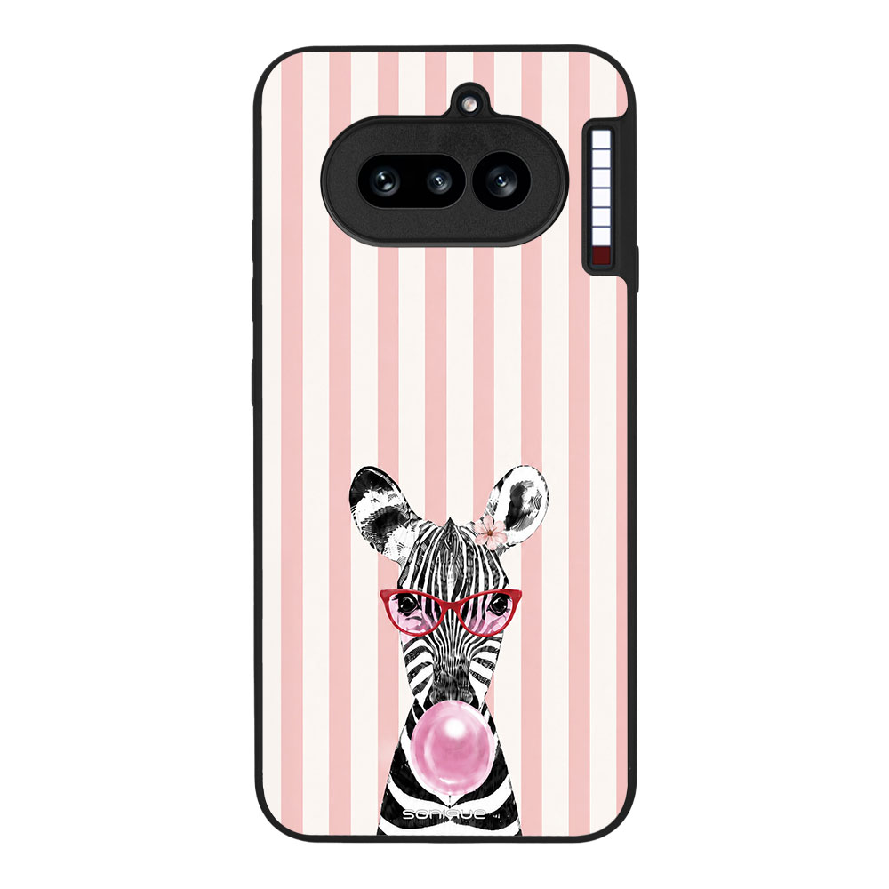 Θήκη Sonique Stripe Stories Series για Nothing Phone 4a Ζέβρα – Τσιχλόφουσκα