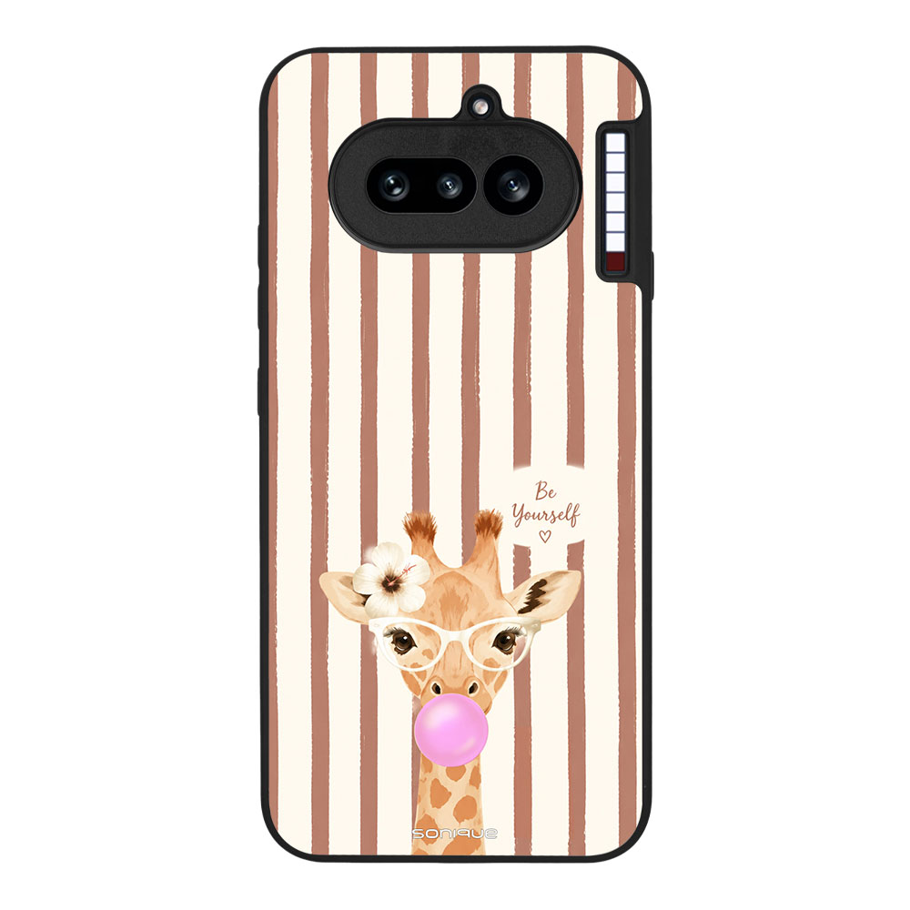 Θήκη Sonique Stripe Stories Series για Nothing Phone 4a Καφέ - Καμηλοπάρδαλη με Τσιχλόφουσκα