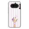 Θήκη Sonique Stripe Stories Series για Nothing Phone 4a Λιλά- Καμηλοπάρδαλη με Τσιχλόφουσκα