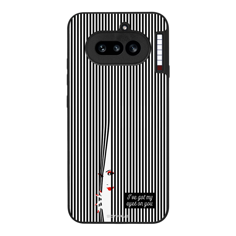 Θήκη Sonique Stripe Stories Series για Nothing Phone 4a Eye on You – Μαύρο