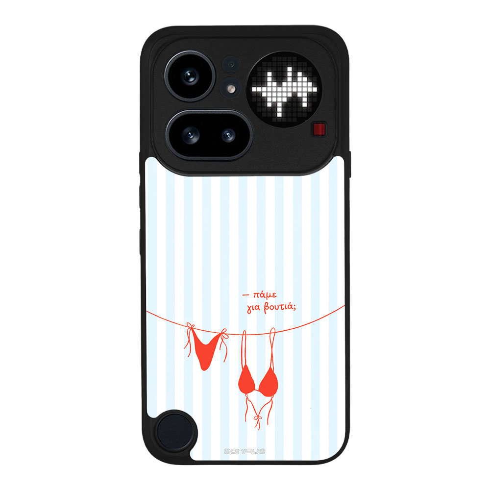 Θήκη Sonique Stripe Stories Series για Nothing Phone 4a Pro Πάμε για Βουτιά;