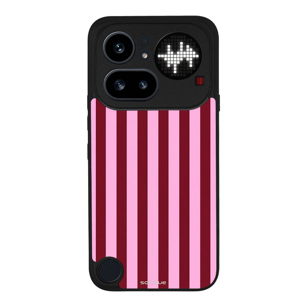 Θήκη Sonique Stripe Stories Series για Nothing Phone 4a Pro Ρίγες Ροζ – Κόκκινο