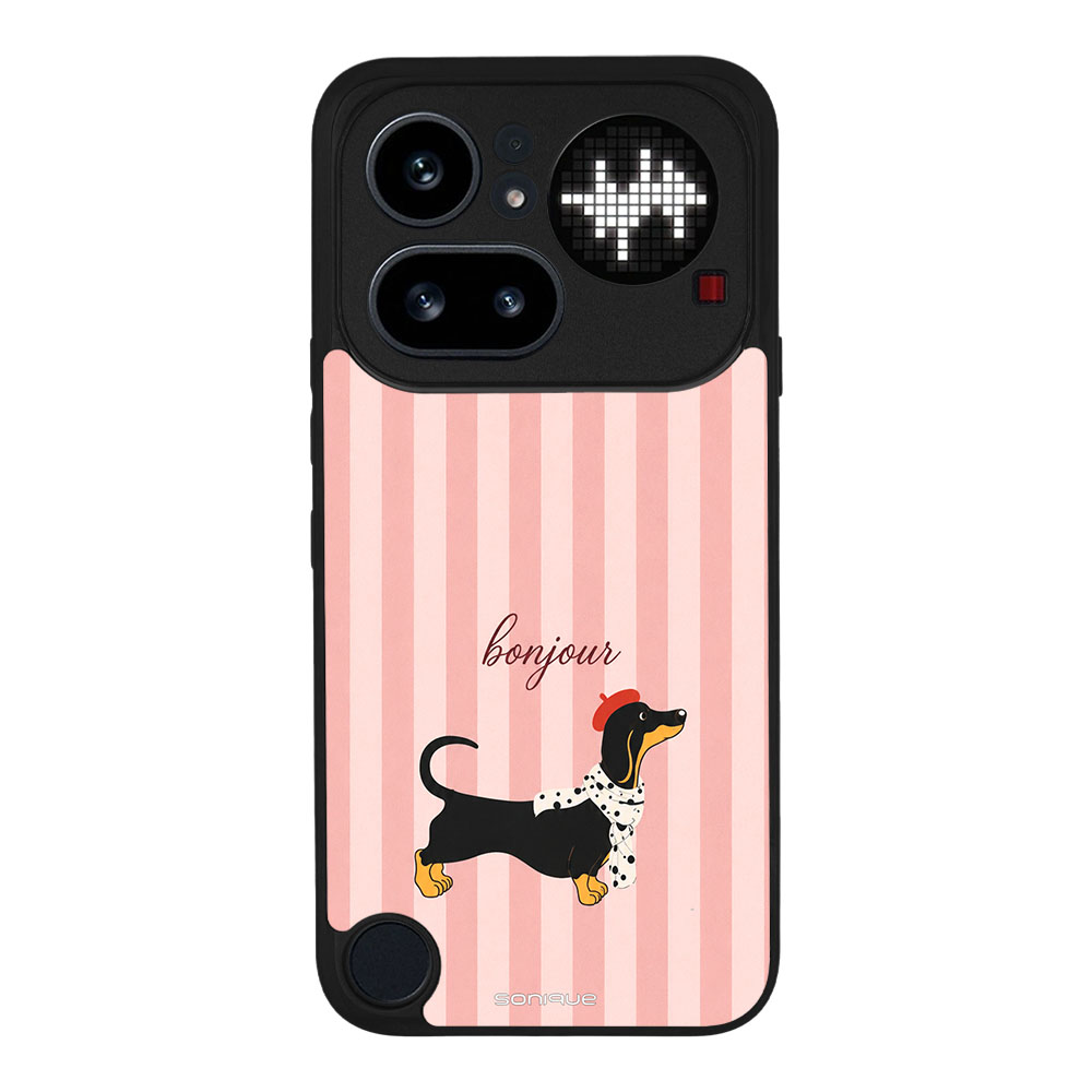 Θήκη Sonique Stripe Stories Series για Nothing Phone 4a Pro Bonjour Puppy