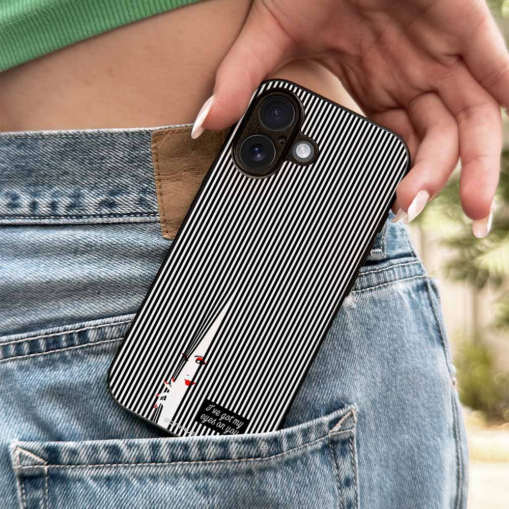 Θήκη Sonique Stripe Stories Series για Nothing Phone 4a Pro Eye on You – Μαύρο