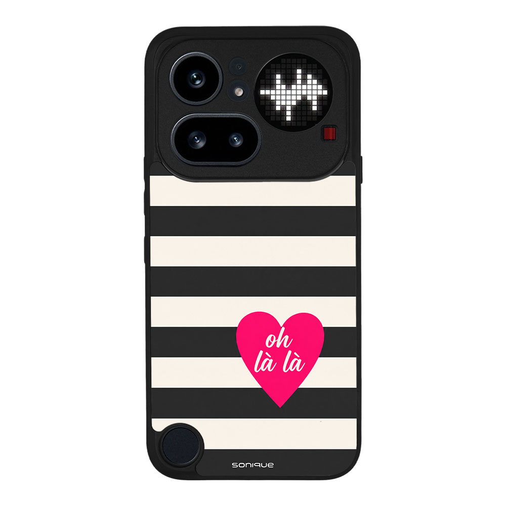 Θήκη Sonique Stripe Stories Series για Nothing Phone 4a Pro Oh La La – Μαύρο