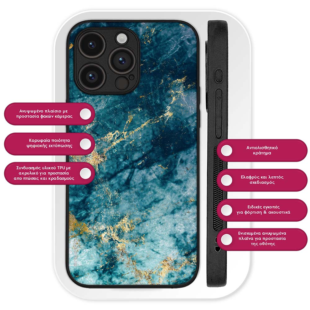 Θήκη Sonique Marble Series για Nothing Phone 4a Pro Μπλε