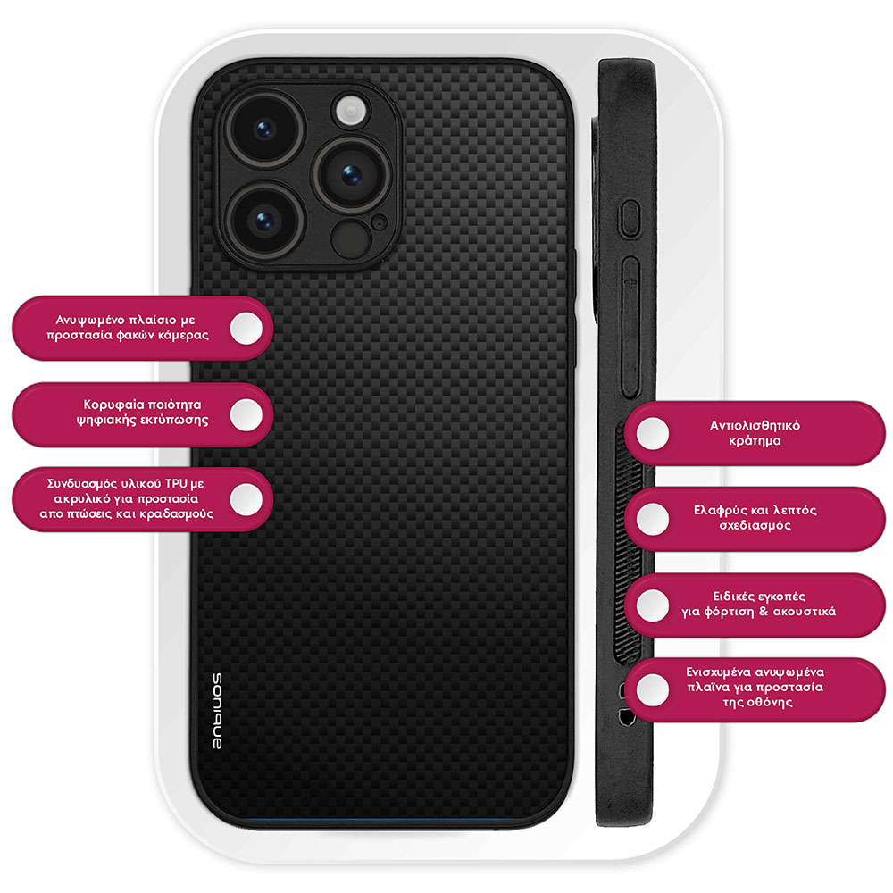 Θήκη Sonique Carbon Series για Nothing Phone 4a Μαύρο 01