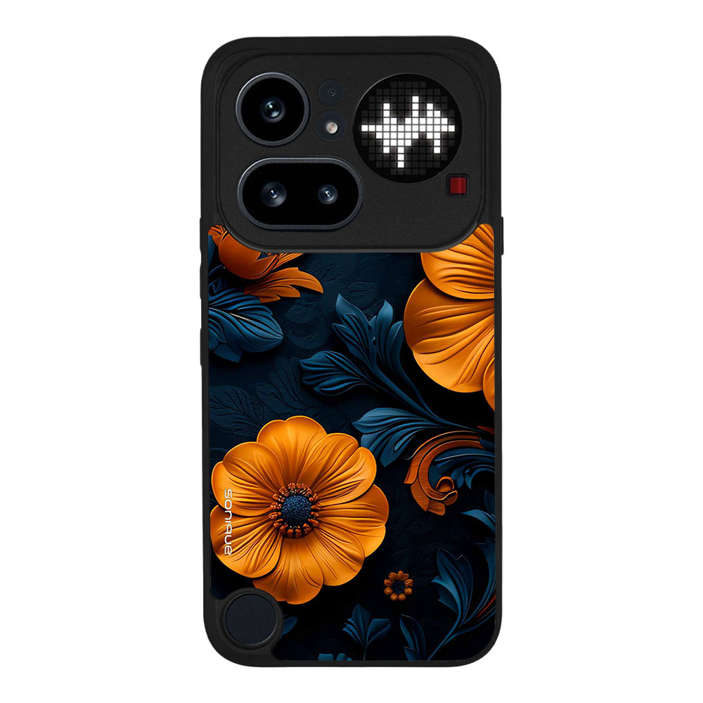 Θήκη Sonique 3D Flower Series για Nothing Phone 4a Pro Πορτοκαλί 01
