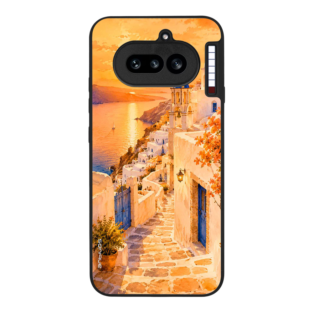 Θήκη Sonique Greek Island Muse Series για Nothing Phone 4a Ηλιοβασίλεμα στην Οία