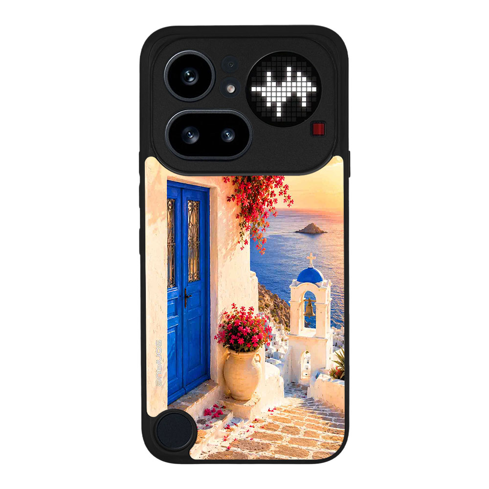 Θήκη Sonique Greek Island Muse Series για Nothing Phone 4a Pro Ηλιοβασίλεμα Σαντορίνης