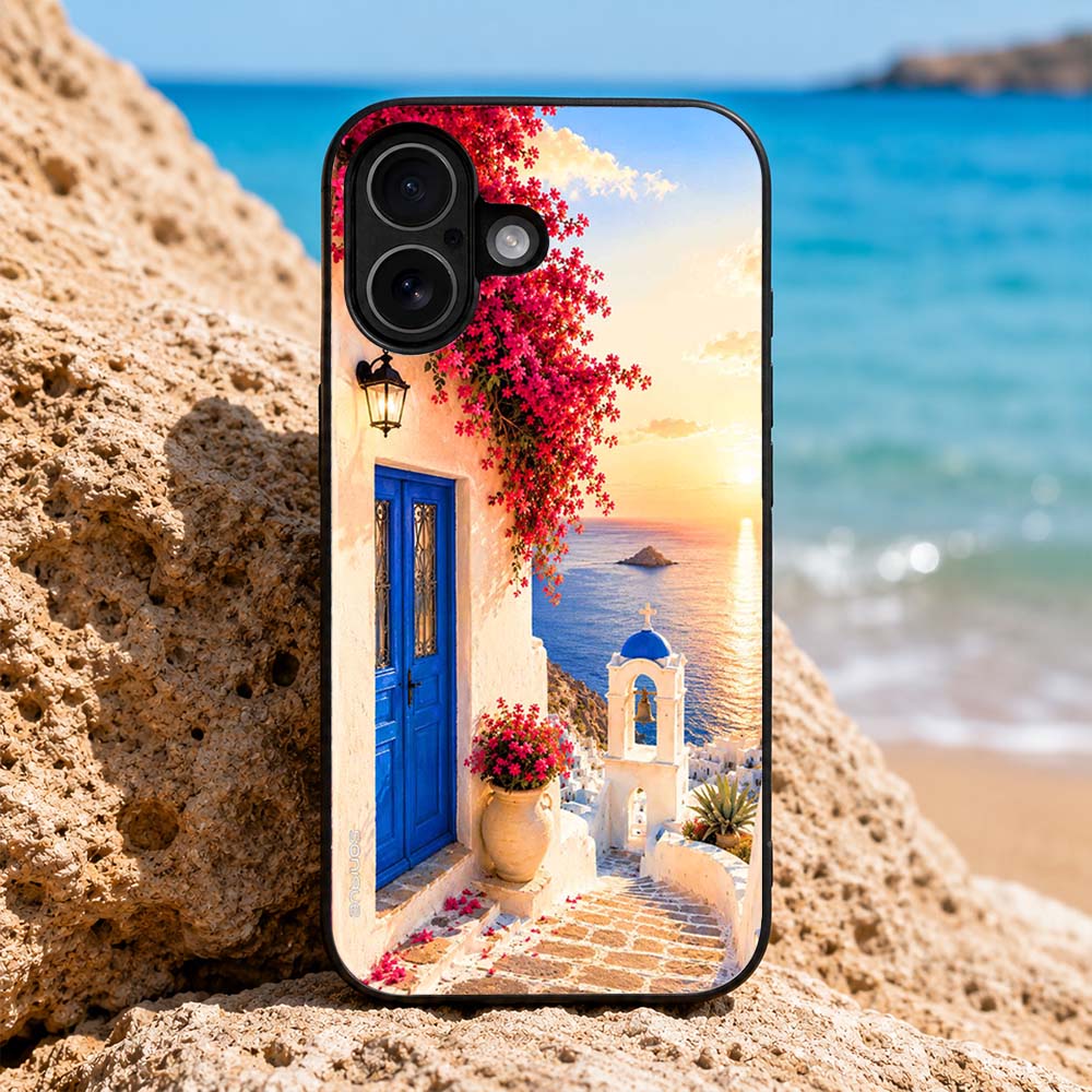Θήκη Sonique Greek Island Muse Series για Nothing Phone 4a Pro Ηλιοβασίλεμα Σαντορίνης