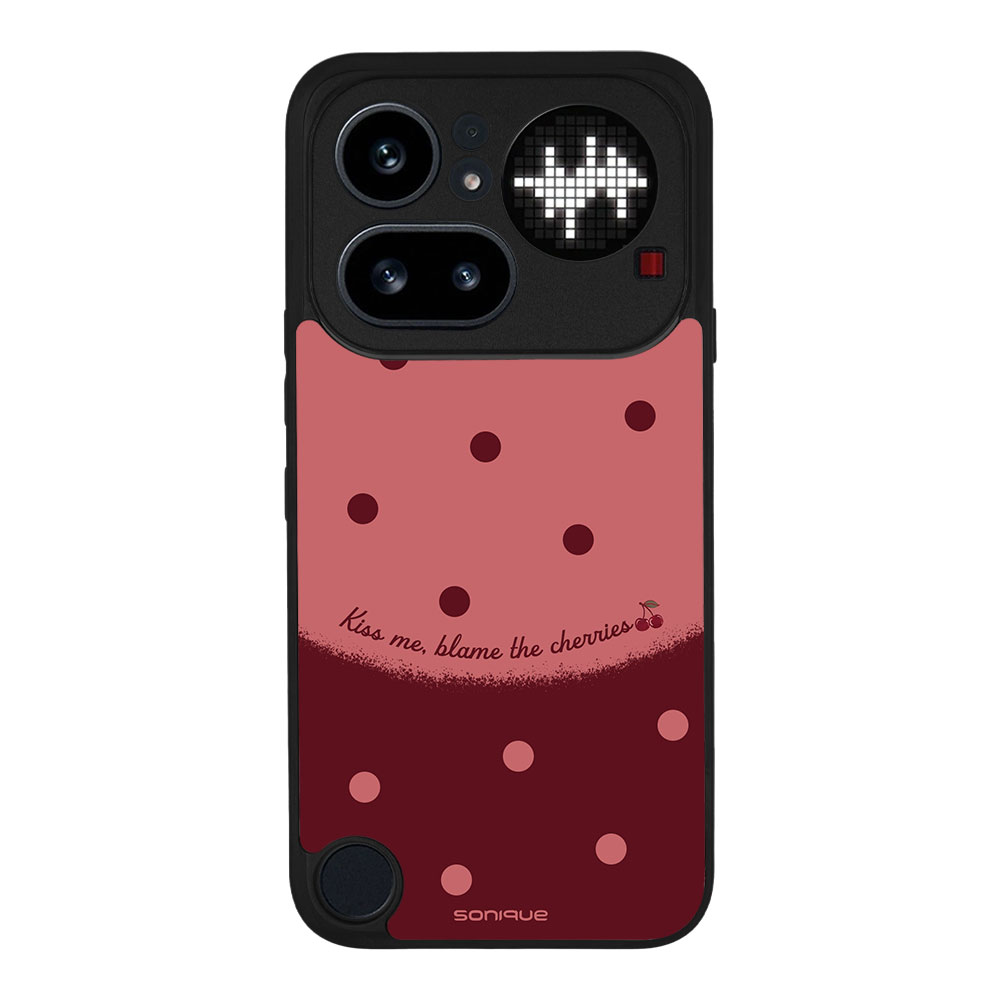 Θήκη Sonique Delulu Polka Era Series για Nothing Phone 4a Pro Blame Cherries