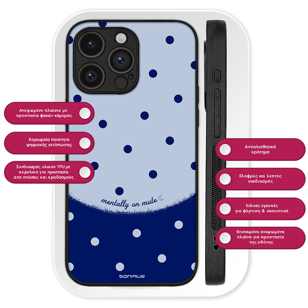 Θήκη Sonique Delulu Polka Era Series για Nothing Phone 4a Pro Blue Mentally