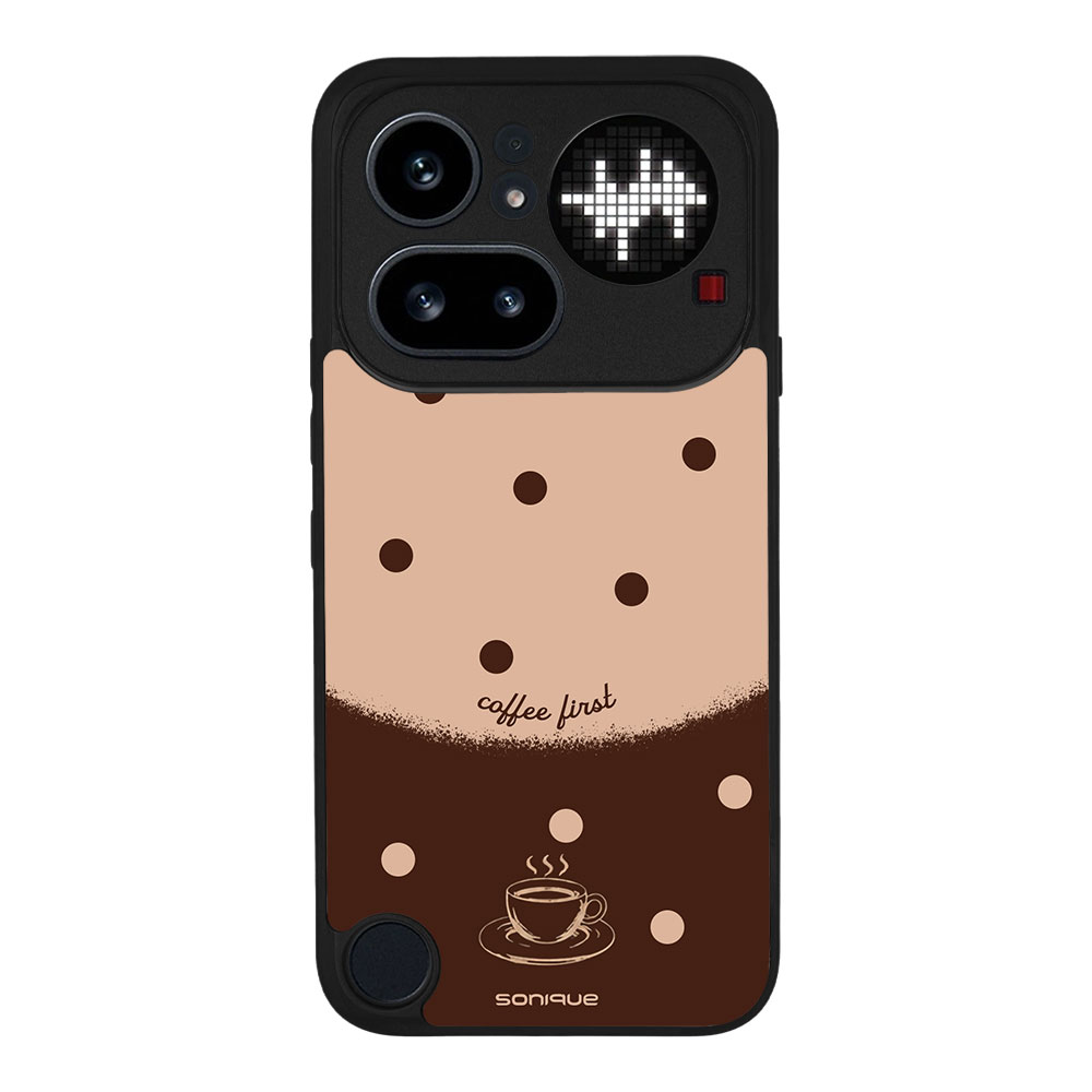 Θήκη Sonique Delulu Polka Era Series για Nothing Phone 4a Pro Coffee First