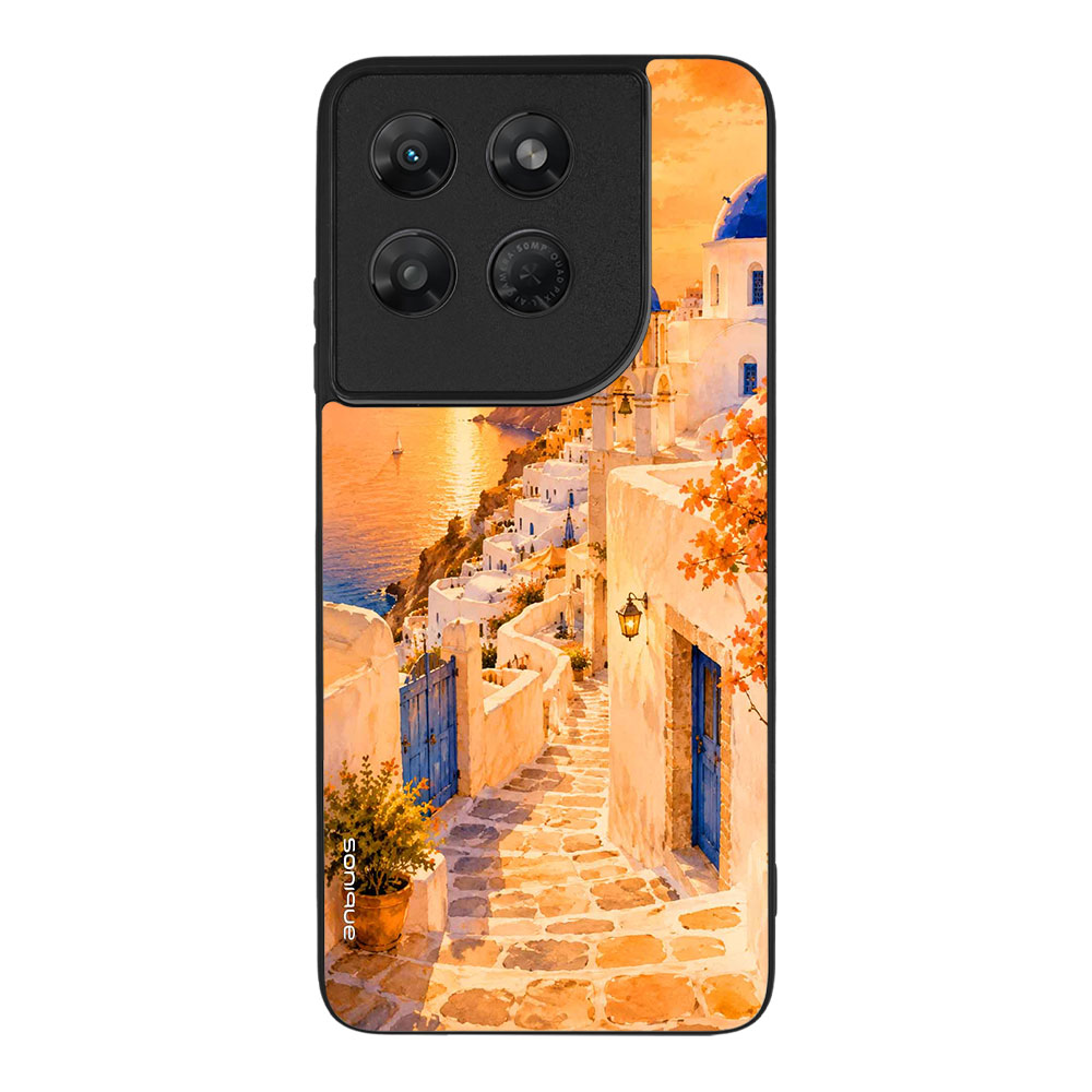 Θήκη Sonique Greek Island Muse Series για Motorola Moto G37 5G / Moto G37 Power 5G / Moto G47 5G Ηλιοβασίλεμα στην Οία