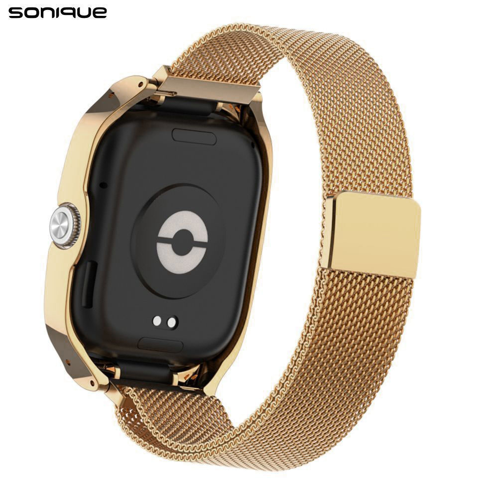Λουράκι Stainless Steel Milanese Classic Sonique για Xiaomi Redmi Watch 4/5/6/6 Lite/6 Active/Smart Band 8 Pro/9 Pro/10 Pro Μπρονζέ